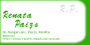 renata paizs business card